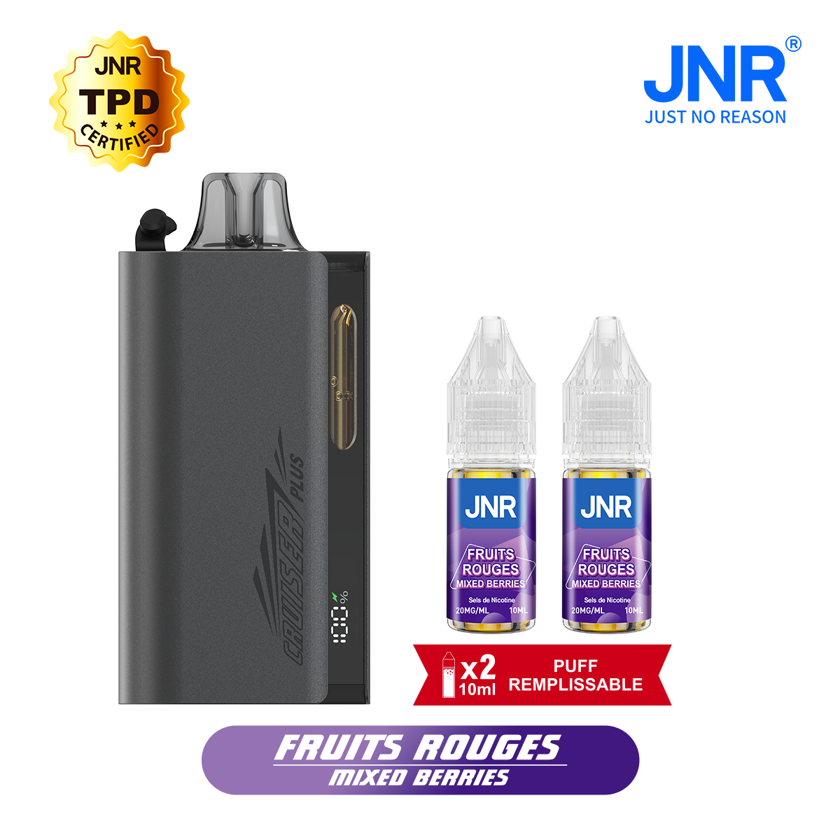 JNR Cruiser Plus 37K Refillable Kit Mixed Berries