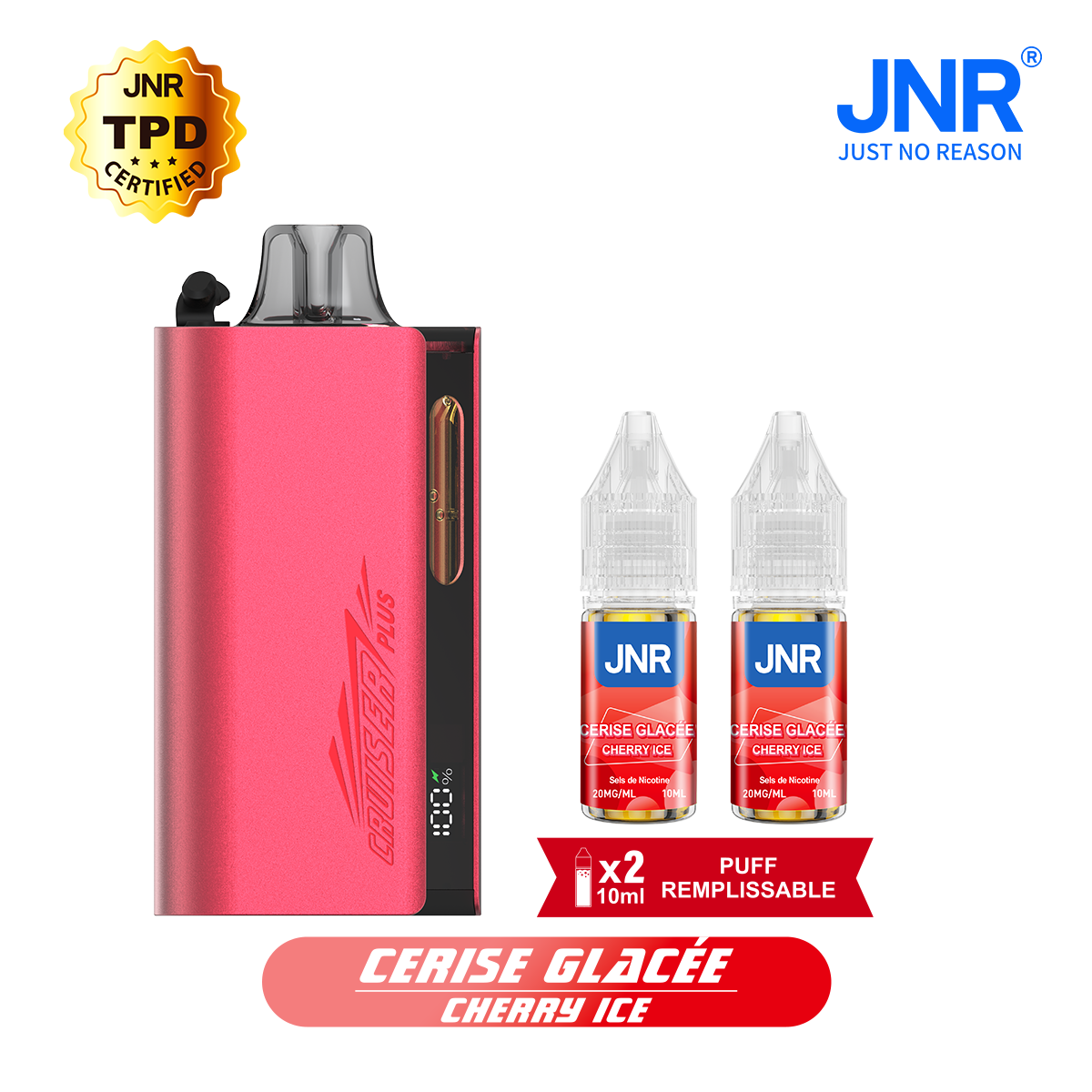 JNR Cruiser Plus 37K Refillable Kit Cherry Ice