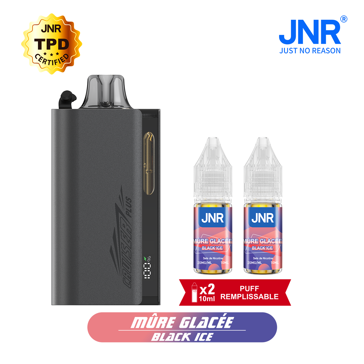 JNR Cruiser Plus 37K Refillable Kit Black Ice