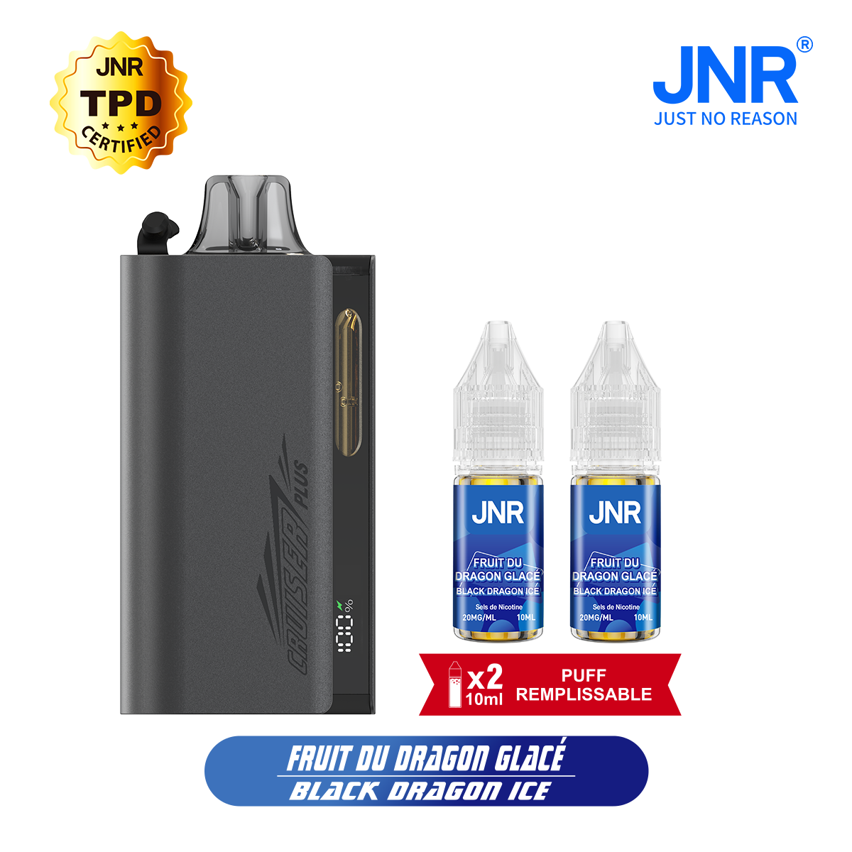 JNR Cruiser Plus 37K Refillable Kit Black Dragon Ice