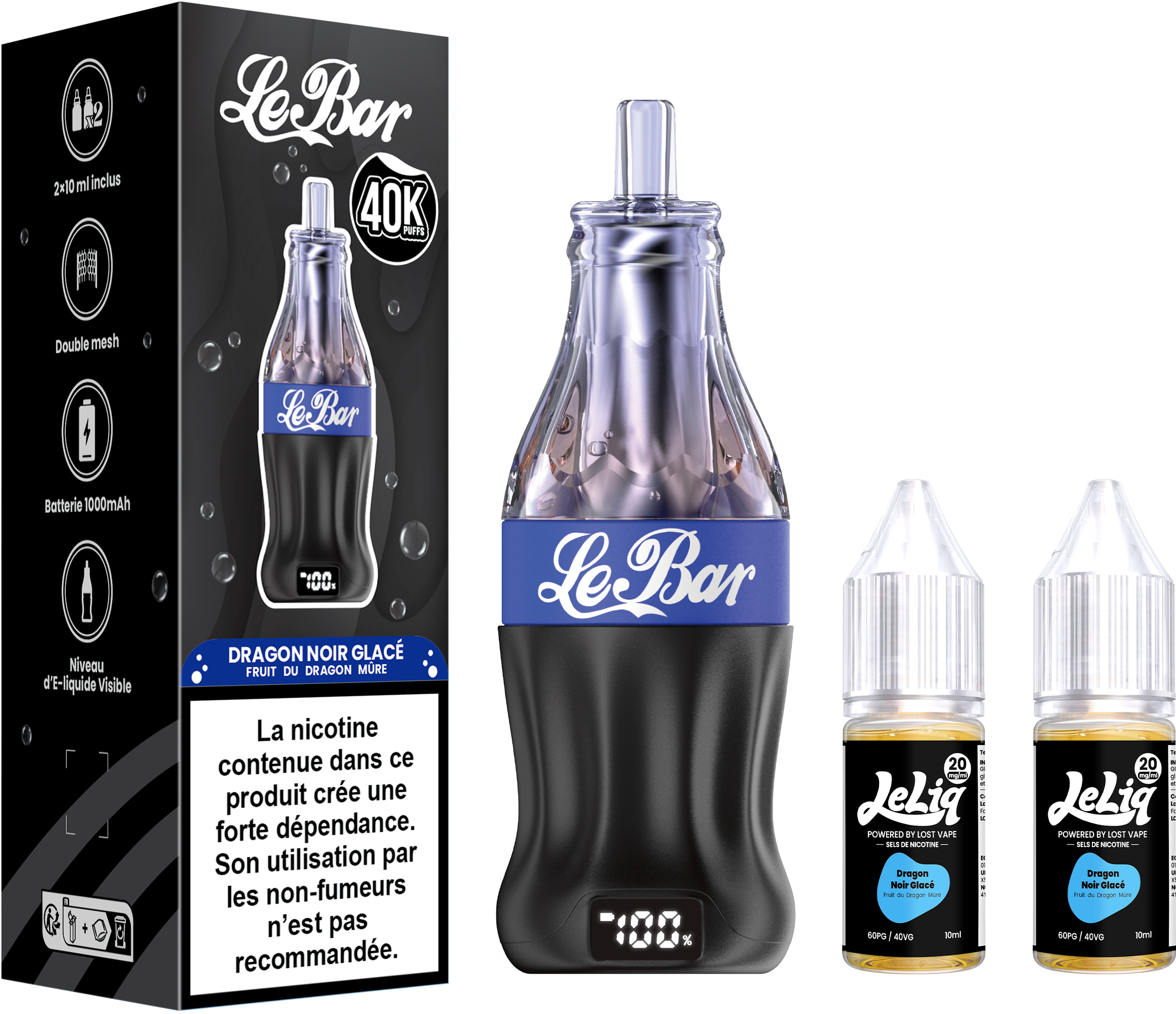 LOST VAPE LE BAR 40K Black Dragon Ice